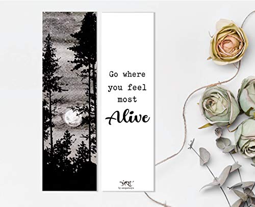 Image of Antara Wilderness Bookmarks with Quotes | Digitised Handpaintings | Laminated Matte Finish| Best Gift for Readers for Books and notebooks (Classic Bookmark Set of 8)