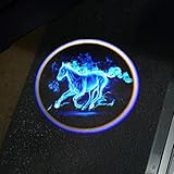 2Packs Car Door Lights Car Door Shadow Lights Projector Welcome Courtesy Lights fit for Bronco Mustang Accessories -Blue