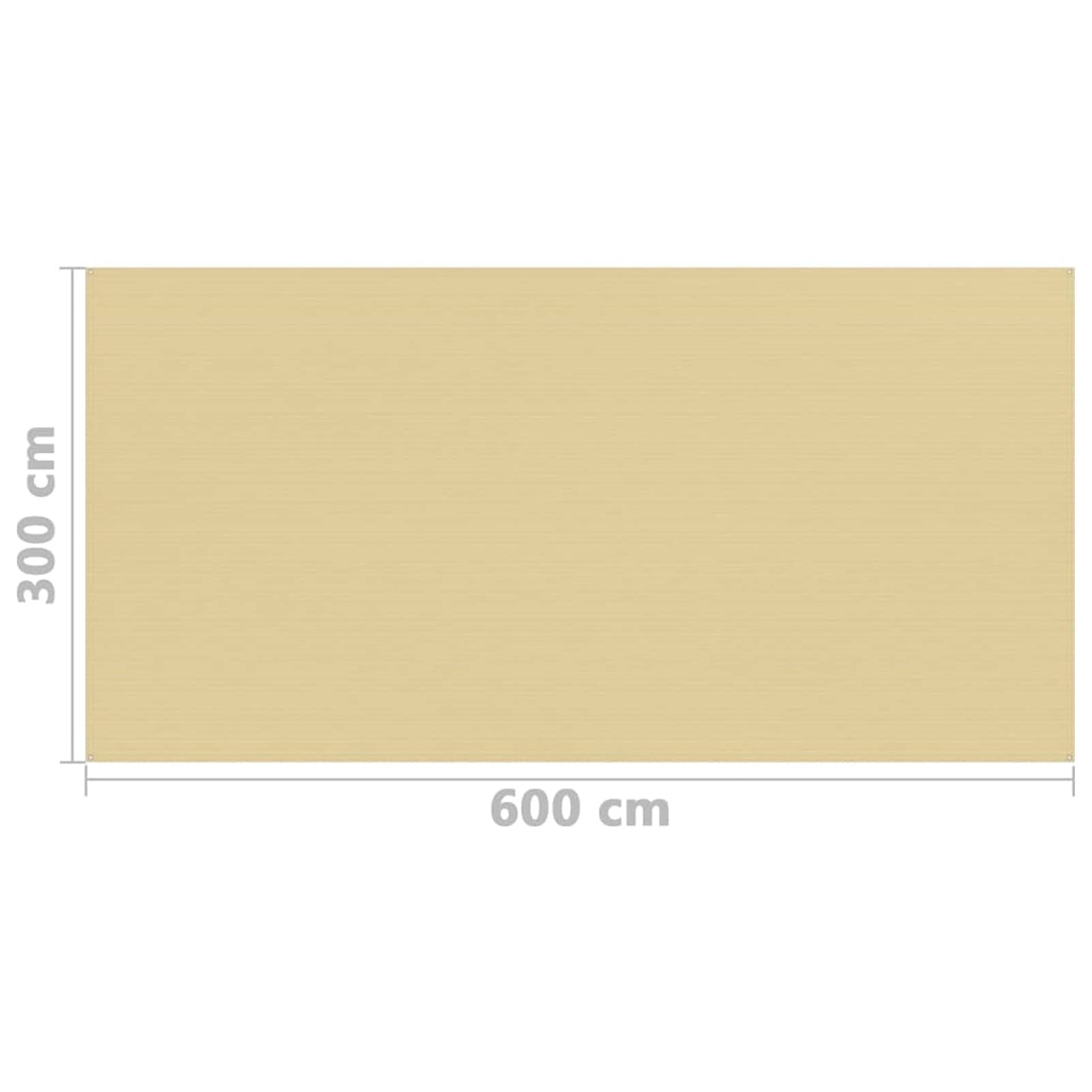Tidyard Alfombra de Tienda de Campaña Lona de Suelo para Tiendas de Campaña Alfombra para Camping Toldo 300x600 cm Beige