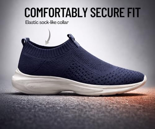 Image of Kraasa Trial Running Shoes with Lightweight Memory Insole | Breathable, Anti-Skid Knit Sneaker, Walking & Gym Shoes