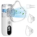 Poalrai Portable Nebuliser Machine for Adults & Kids, Rechargeable Self-Cleaning & Advanced Digital Display Nebulizer Machine with Adjustable Mist, Silent Handheld Nebuliser for Household & Travel