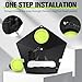 Simgoing Portable Tennis Trainer Practice Rebound with Metal Base Tennis Trainer Practice Equipment with 6 Highly Elastic String Balls for Adult Kids and Beginners