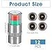 MBAIYO 12Pcs Car Tire Pressure Monitor Valve Stem Caps, 3 Color Eye Alert Tire Pressure Monitor Sensor Indicator 2.4Bar 36PSI Tire Pressure Monitoring Caps Universal for Most Vehicles