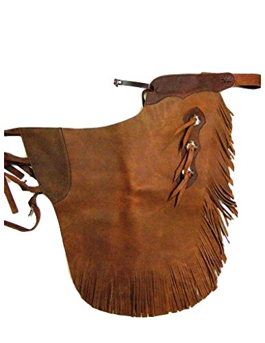 B Bar B Western Chaps Adult Basic Buckle Concho M Brown 05-05-0067