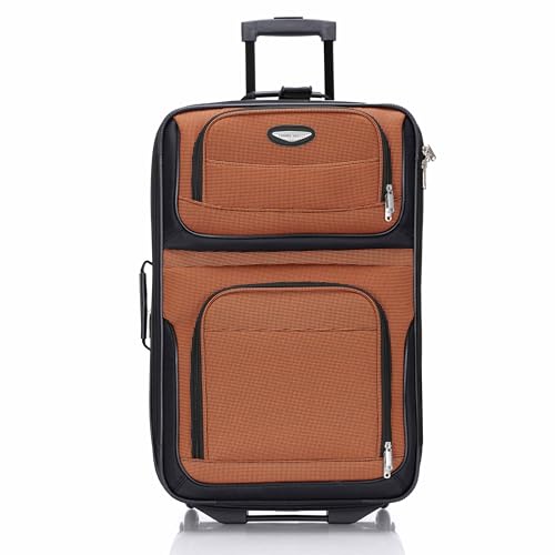 Image of Travel Select Amsterdam Softside Expandable Luggage with Rolling Wheels, Orange, 4-Piece Set (15 /21 /25 /29)
