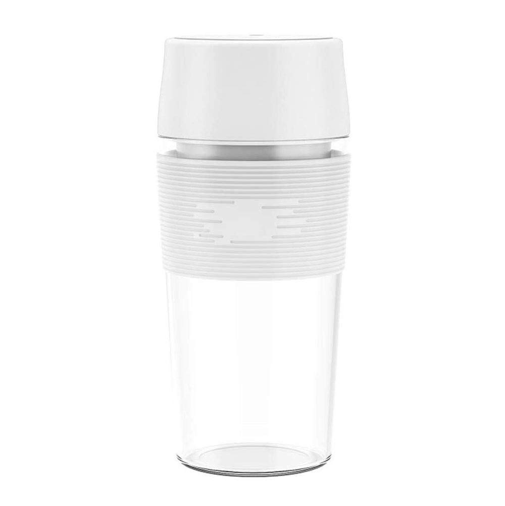 Przenośny blender, osobisty rozmiar blender USB do ładowania koktajli i wstrząsów kubek do sokowirówki, bateria 1200 mAh silna moc różowy (kolor: Biały)
