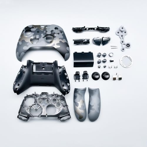Image of Hzxkqmil Replacement Housing Shell Full Set for Xbox One Controller - Black Camo Special Edition, DIY Faceplate Case Cover Buttons Accessories for Xbox One S /X Controller (Model 1708)