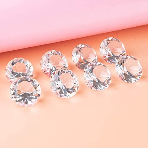 Longwin 30Mm(1.2 Inch) Crystal Diamond Themed Dinner Party Table Decoration Party Favors Gift For Kids Pack Of 8 (Clear) #TOP4