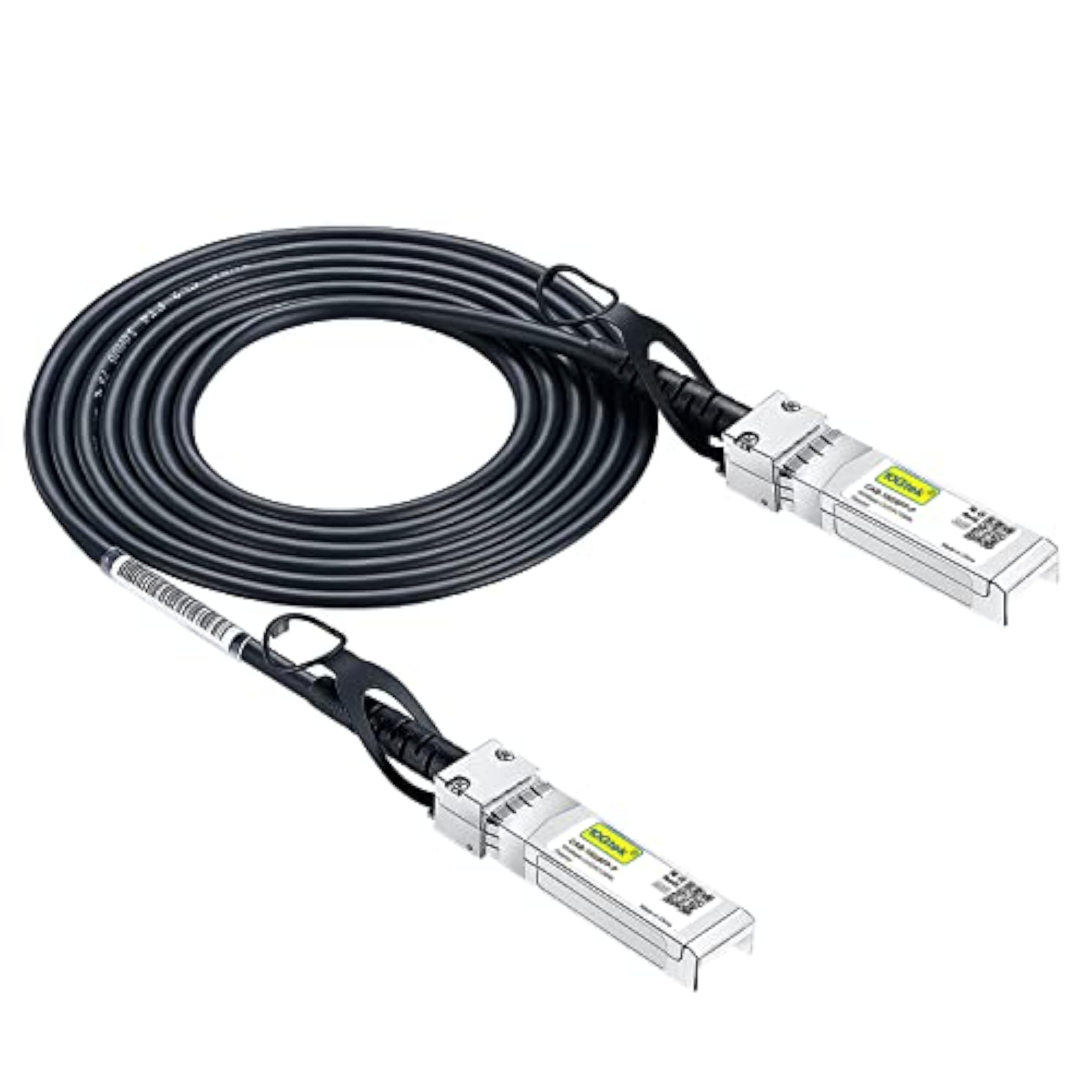 10Gtek Cable SFP+ DAC 10Gbit/s 2 Metros, 10GBASE-CU Twinax en cobre pasivo con conexión directa, Compatible con Cisco, Ubiquiti UniFi, TP-Link, Netgear, D-Link, Zyxel, Mikrotik y más