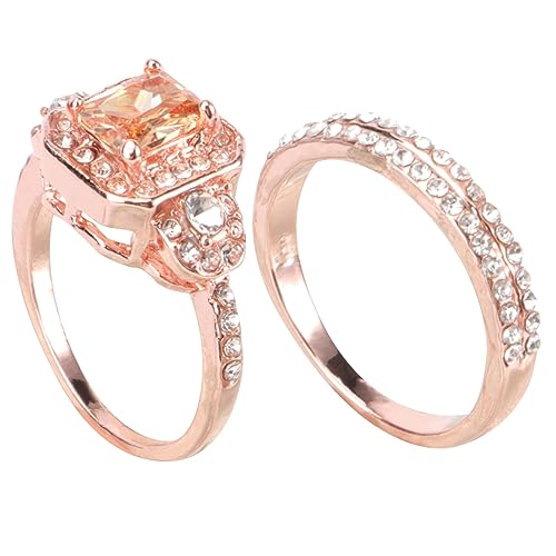 Bijoux de doigt mariage et soirées chic en or rose pour couple