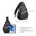 MOSISO Sling Backpack, Multipurpose Crossbody Shoulder Bag Travel Hiking Daypack, Black, Medium
