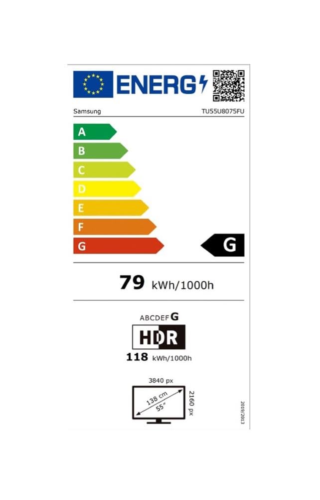 Samsung TV 55 Pulgadas Crystal UHD U8075F 4K Smart TV, Colores increíbles con Crystal Processor 4K, Escucha Todos los Altavoces con Q-Symphony, Datos protegidos Knox Security y Gaming Hub
