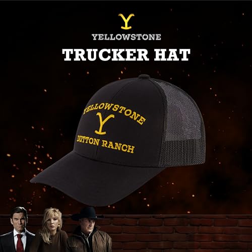 Concept One Yellowstone Casquette Trucker Ajustable avec Visière Courbée - 2