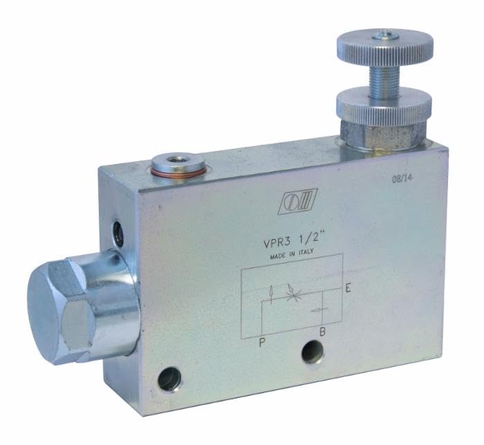 Valvola Prioritaria Regolabile Ama 1/2" 80/60 l/min 350 Bar
