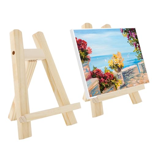 2 Pcs Chevalet En Bois 15 * 20.5cm Petit Chevalet De Table, Petit Tableau De Table En Bois Chevalet, Mini Chevalet Trépied En Bois Pour Petites Toiles, Photos, Cartes De Visite