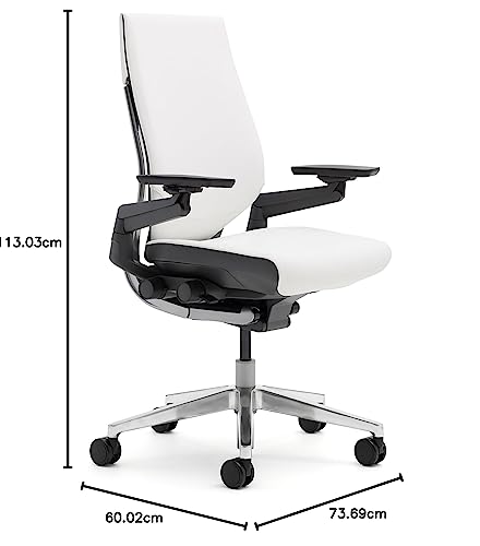 Image of Steelcase Gesture Office Chair - Ergonomic Work Chair with Wheels for Carpet - Comfortable - Intuitive-to-Adjust for Desk - 360-Degree Arms - Coconut Yellow Fabric