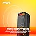 Sony SRS-XV500 - Kabelloser Bluetooth-Partylautsprecher mit kraftvollem Sound und MEGA BASS - 25 Stunden Akkulaufzeit, tragbar, LED-Beleuchtung, Party Connect, IPX4, Karaoke-Mikrofoneingänge - Schwarz