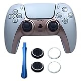 BeatCheat© PJ Electronic Ps5 Controller Abdeckung Frontplatte faceplate Ersatzteile Öffnungstool Kappen für Playstation 5 Joystick Mittelgehäuse Akzentringe (Rosegold Metallic)