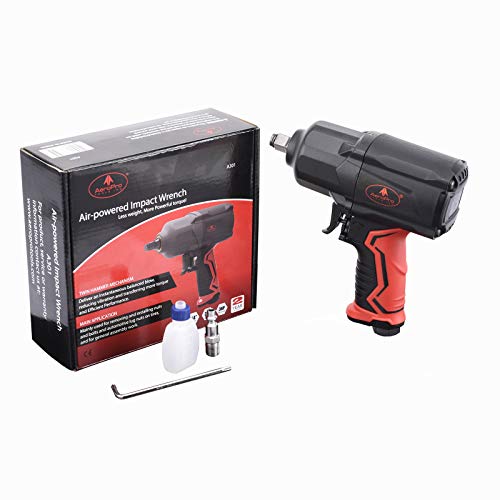 AEROPRO TOOLS 1/2-Inch Composite Air Impact Wrench(A301),Twin Hammer with 1000FT-LB Super Torque