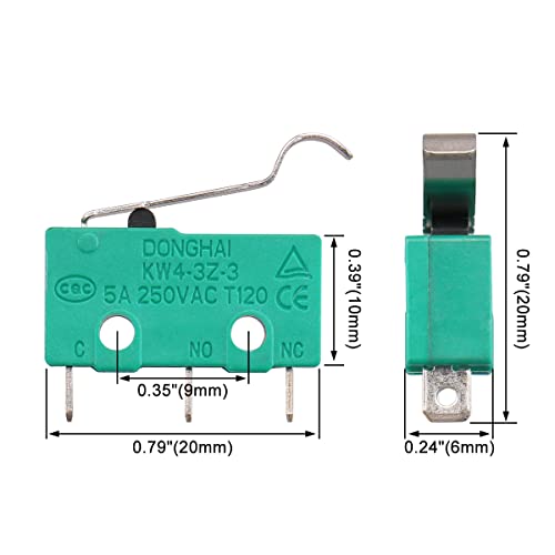 Baomain Micro Switch Hinge Lever Switch Kw4-3Z-3 For Mill Cnc Ac 125V 5A 5Pcs #TOP1