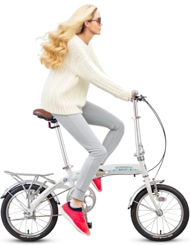 Kcolic Bicicleta Plegable para Adultos, Bicicleta Carretera, Aluminio, Bicicleta Urbana, Bicicleta Plegable 16 Pulgadas, Bicicleta Desplazamientos Portátil Ligera Solución Bicicleta Urbana A,16in