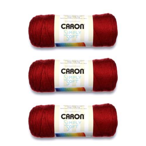 Caron Simply Soft Solids laine rouge automne 6 oz