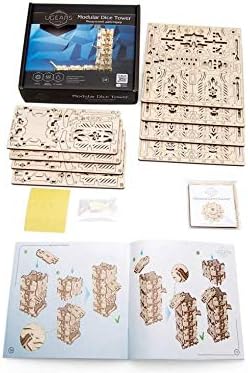 Mechanical UGEARS Wooden Puzzle Model Modular Dice Tower Construction Set
