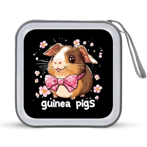 Guinea Pigs Cute Pets CD Case Portable DVD Holder Storage Organizer for Home Travel