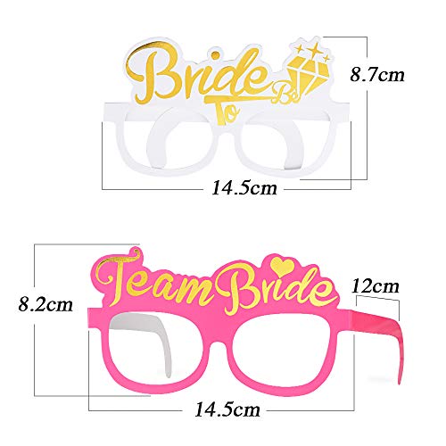 VINFUTUR 25 stuks JGA bril Team bruid party bril, 24 x Team Bride bril + 1 x Bride to be bril, Hen Party Foto Booth… - Image 3
