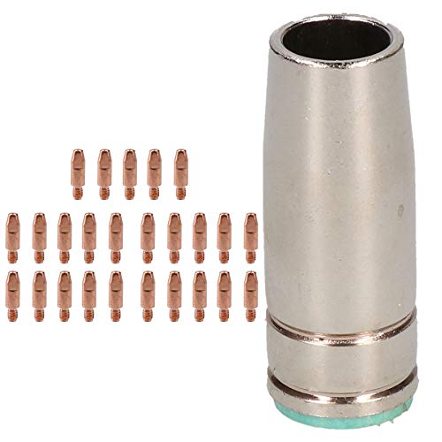 1 shroud & 25 x 0.8mm Contact Tips MIG Welding Binzel Style Euro Torch MB25