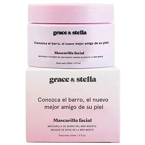 Grace and Stella Mascarilla Facial de Barro del Mar Muerto (120ml) - Limpieza Facial Vegana Detox del Mar Muerto - Mascarilla Piel Grasa Acné Puntos Negros Limpiador de Poros