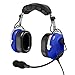 Passanger Aviation Headset Headphone NRR 24dB Noise Cancelling Microphone for PPL Traning Students,Hobby Pilots,Flight Club Members,Flying Enthusiasts,Avionics Technicians,Ground mechanics etc.(Blue)