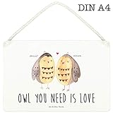 ❤ 100% LIEBEVOLL - Dieses wunderschönes Dekoschild aus der Manufaktur von Mr. & Mrs. Panda wird von uns direkt nach der Bestellung liebevoll bedruckt und mit einer wunderschönen Kordel zum Aufhängen versehen. Es dient wunderbar als Wanddeko, Werbeschild oder als Holzschild. Wir produzieren Motivschilder aber auch Spruchschilder also ist für jeden Geschmack das passende dabei und kann als Reklameschild genutzt werden. Das Wandschild misst 29,7x 21cm also DIN A4. - Dekoschild, Schild, Wanddeko,...
