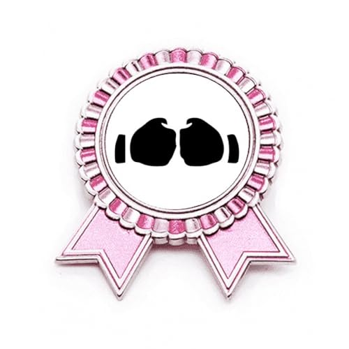 Broche rose avec motif de poing en métal taille M robuste et anti-rayures