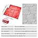 Happybuy Concrete Stamps Mat, 24 x 24 in, Concrete Texturing Skin Polyurethane Stamp Stone Tile Texture Mat, Slate floor Imprint Seamless Stamp Concrete Molds for Outdoor Decorative, Red