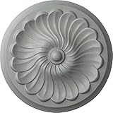 Ekena Millwork CM12FL 12 1/4-Inch OD x 2 1/4-Inch Flower Spiral Ceiling Medallion