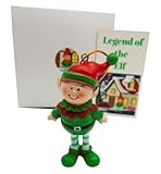 Legend of The Elf Ornament Polyresin Christmas Tree Decoration with Story Card Gift Boxed Holiday Set