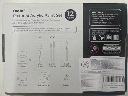 Funto FT1032 Textured Acrylic Paint Set thumb #7