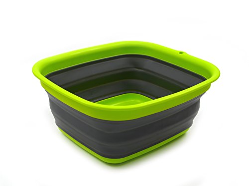 SAMMART 7.7L (2 Gallon) Collapsible Tub - Foldable Dish Tub - Portable Washing