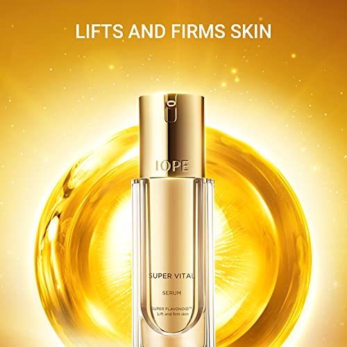 Iope Squalane & Hyaluronic Face Serum 'Super Vital Serum' 1.35 Fl.oz - Anti-Aging Serum For Wrinkles - Lifting & Intense Hydration - For Sensitive, Dry Skin #TOP1
