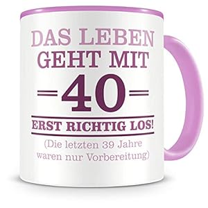 Samunshi® Tasse mit Spruch witzige Geschenke zum 40 Geburtstag Mann Frau Oma Opa Geburtstag Geschenkideen zum 40…