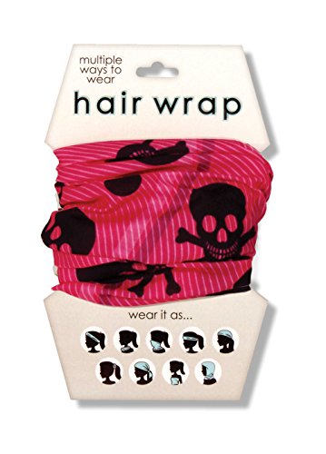 Spoontiques Skull & Crossbones Hair Wrap - Multifunctional Bandanna, Headband, Hair Tie, Gaiter, and Scarf