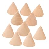 iplusmile 10 piezas Conos de Madera sin Pintar Unidades para Manualidades DIY Accesorios Geométricos para Decoración y Exhibición