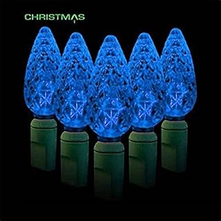 AIDDOMM LED Christmas Lights 70 Counts C6 Bulbs, for Outdoor and Indoor, Blue