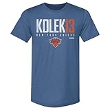 500 LEVEL Tyler Kolek New York Knicks Men's Premium T-Shirt - Tyler Kolek New York Knicks Elite WHT (Tri Royal, Large)
