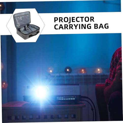 Bolso de almacenamiento para proyector MERRYHAPY, estuche portátil para proyector digital, funda rígida de viaje miniatura 4