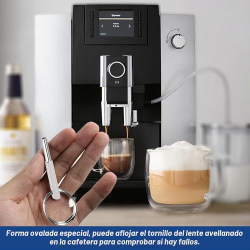 Miniatura 4 de Llave De Cabeza Ovalada, Llave De Cabeza Ovalada Con Llavero, Llave De Cafetera, Llave De Cabeza Ovalada, Compatible Con Jura Krups Siziliana Aeg Automáticas Automáticas Para Desmontar El Grupo De