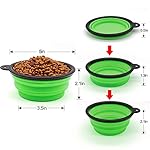 Dog-Bowl-Pet-Collapsible-Bowls-2-Pack-Collapsible-Dog-Water-Bowls-for-Cats-Dogs-Portable-Pet-Feeding-Watering-Dish-for-Walking-Parking-Traveling-with-2-Carabiners-Small-BlueGreen