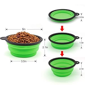   Dog-Bowl-Pet-Collapsible-Bowls-2-Pack-for-Cats-Dogs-Portable-Pet-Feeding-Watering-Dish-for-Walking-Parking-Traveling-with-2-Carabiners-Small-BlueGreen