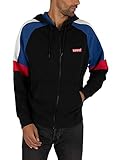 Cremallera frontal Levi\'s Hombre Pieced Zip Hoodie, Azul, L